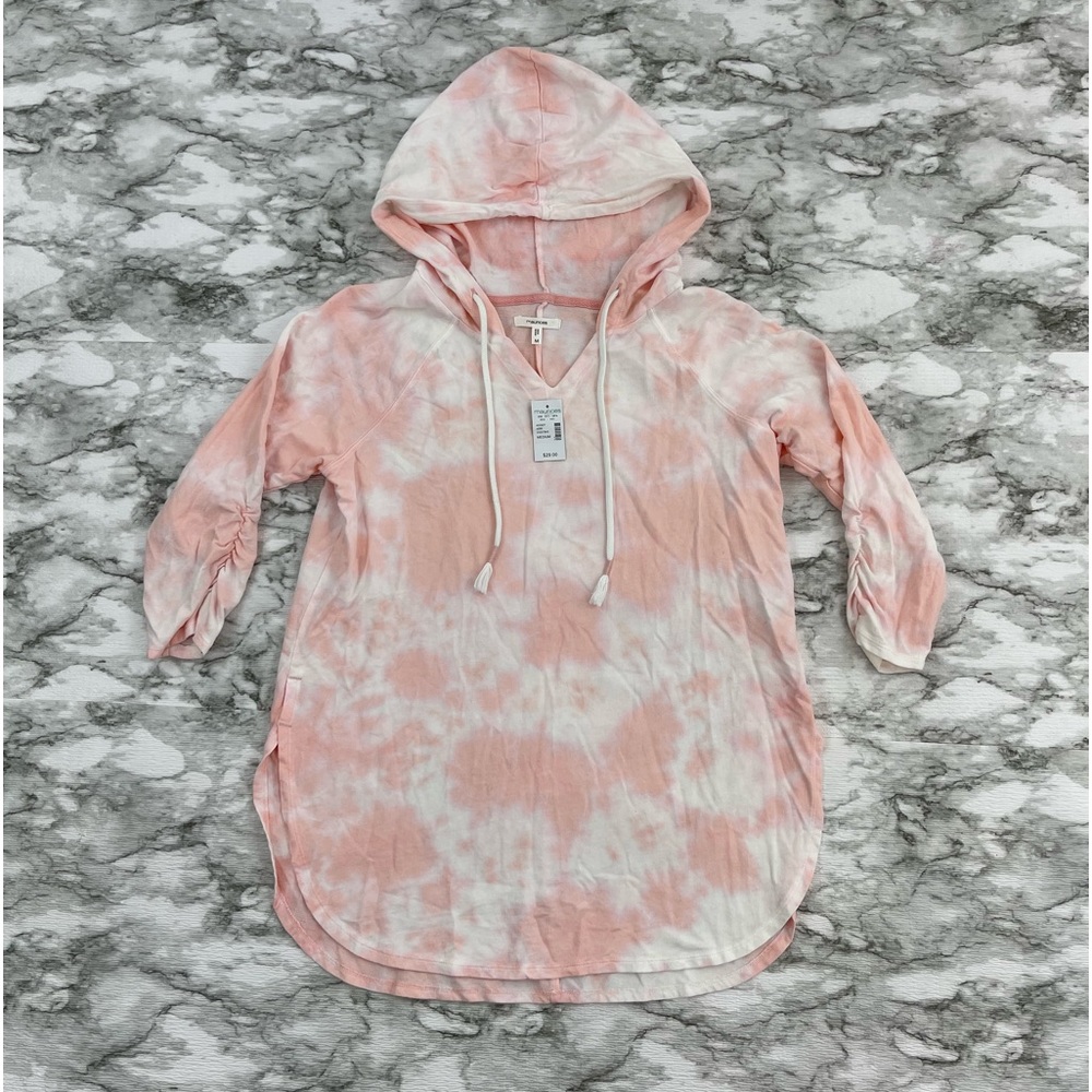 NWT Maurice’s Pink Tie-Dye Hooded Top - Picture 2 of 9